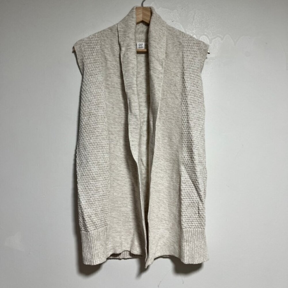 GAP Open Front Sleeveless Cardigan Vest - Womenโs Small